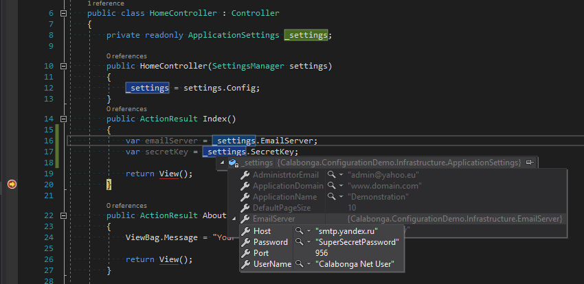 ASP.NET MVC: Храним настройки приложения в JSON-файле и получаем через DI-container ASP.NET MVC: Храним настройки приложения в JSON-файле и получаем через DI-container