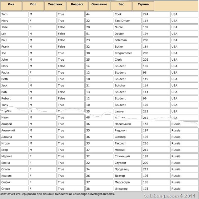 Reports for Silverlight или построитель отчетов c шаблонами и с группировкой